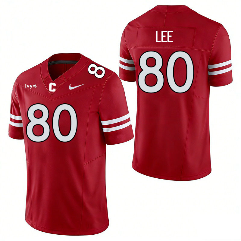 Cornell Big Red #80 Brendan Lee College Football Jerseys,Uniforms Stitched-Red